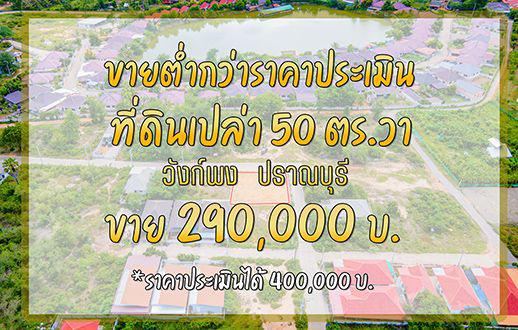 ขายที่ดินต่ำกว่าราคาประเมิน 50 ตร.วา