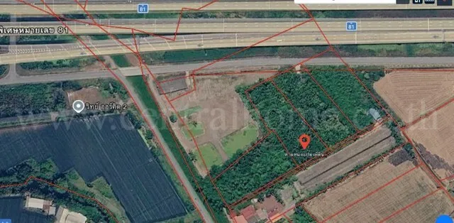 ที่ดิน 2-3-26 ไร่ ติดทางพิเศษ แหลมบัว อ.บางใหญ่-กาญจนบุรี ประเภทผังเมืองพื้นที่สีเขียว