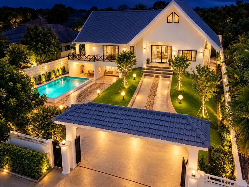 พร้อมสระว่ายน้ำ 4นอน ใกล้แม่โจ้ กอล์ฟคลับ 500 ม. 150ตร.ว. 425ตร.ม. 2น้ำ ป่าไผ่ 300ม. ทำ Airbnb บ้านเดี่ยวพูลวิลล่า
