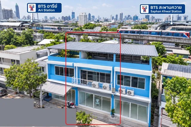260922bontuf ให้เช่า อาคารพาณิชย์ จดทะเบียนได้ 3 ชั้น 3นอน ทำโรงแรมได้ ร้านอาหารได้  BTSอารีย์ 1.8กม.BTS สะพานควาย 915 ม. 2น้ำ ใกล้