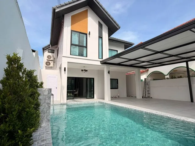 Pool Villa 2 ชั้น ซอยเขาตาโล 8 ทำเลใจกลางเมือง น้ำไม่ท่วม