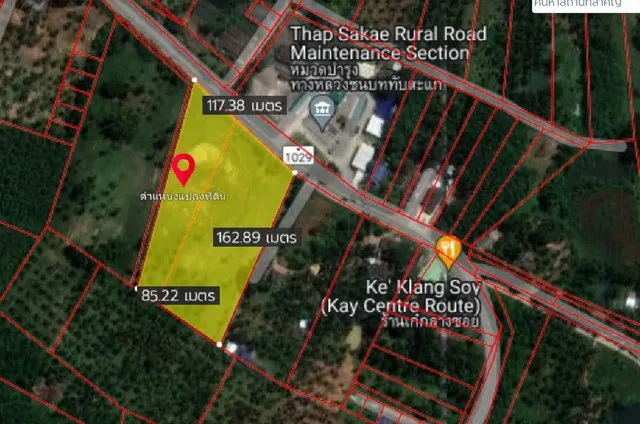 ขายที่ดิน 10-1-81 ไร่ ติดถนนหมายเลข 1029  อำเภอทับสะแก จังหวัดประจวบคีรีขันธ์