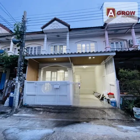 หมู่บ้านสุธาวีคัตเตอร์เฮ้าส์ ตำหรุ-บางพลี รีโนเวทใหม่ทั้งหลัง เฟอร์นิเจอร์ครบ ตกแต่งพร้อมเข้าอยู่